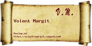 Volent Margit névjegykártya